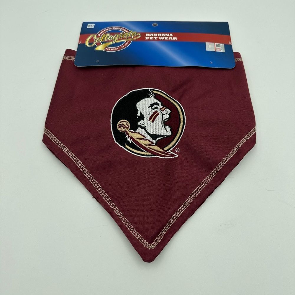 NWT!! Pets First NCAA Florida State Seminoles Tie Bandana, Small/Medium